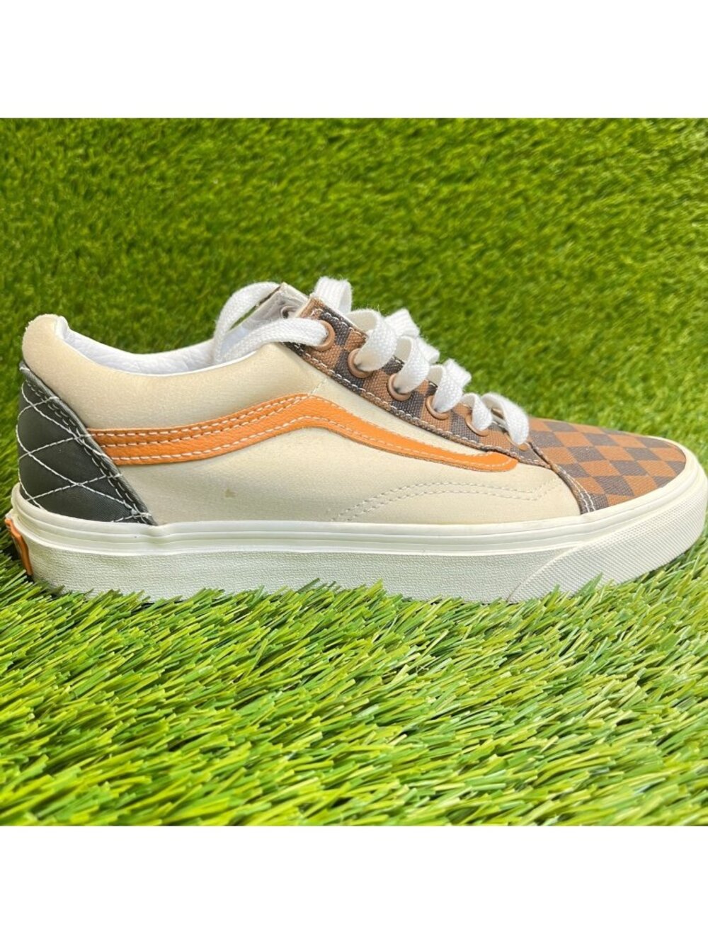 Vans Old Skool Womens Size 7 Mixed Utility Brown Gum Athletic Shoes Sneakers
